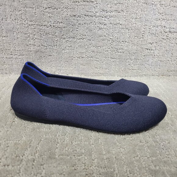 Rothy’s The Flat Women's Size US 9 Maritime Navy Round Toe Slip On Ballet Shoes - Picture 3 of 8